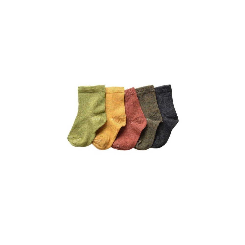 Nui Organics Nature Sock Harakeke 5pc Multicolor 12-24m New With Tags